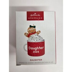 Hallmark Keepsake 2025 Daughter Gingerbread Girl in Mug Christmas Ornament